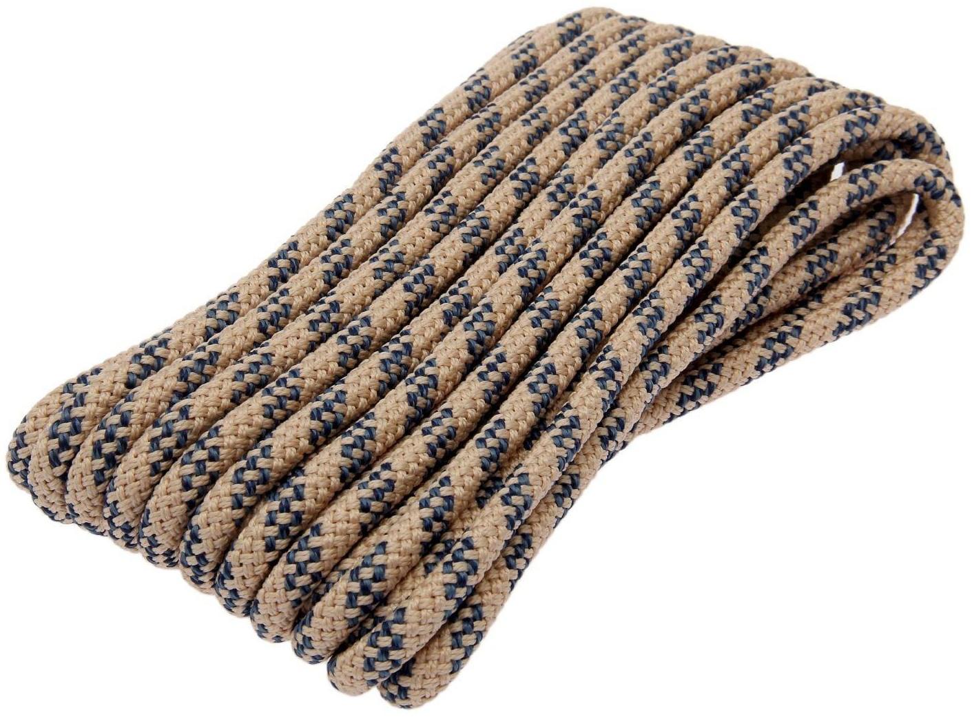 Шнур плетёный 24-х прядный ПП, d=10 мм, 10 м, цвет МИКС