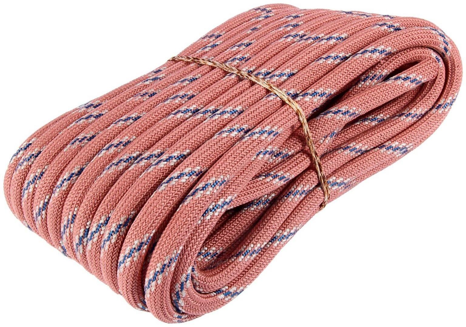 Шнур плетёный 24-х прядный ПП, d=12 мм, 20 м, цвет МИКС