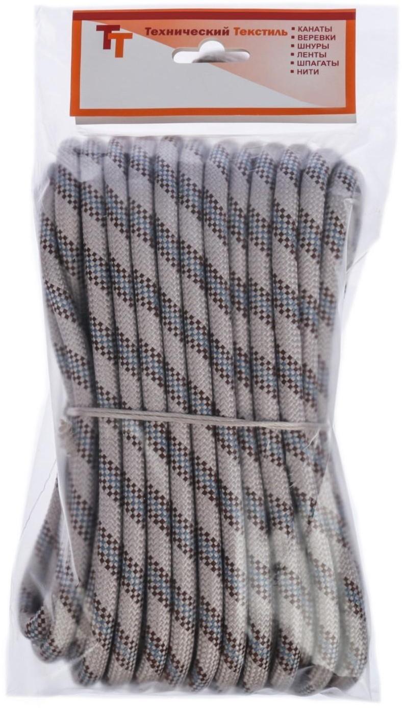Шнур плетёный 24-х прядный ПП, d=12 мм, 20 м, цвет МИКС