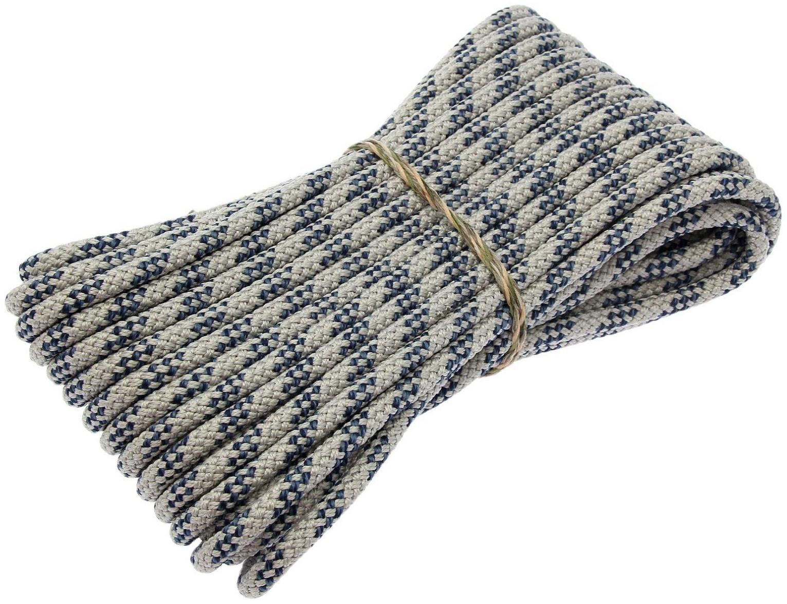 Шнур плетёный 24-х прядный ПП, d=8 мм, 20 м, цвет МИКС