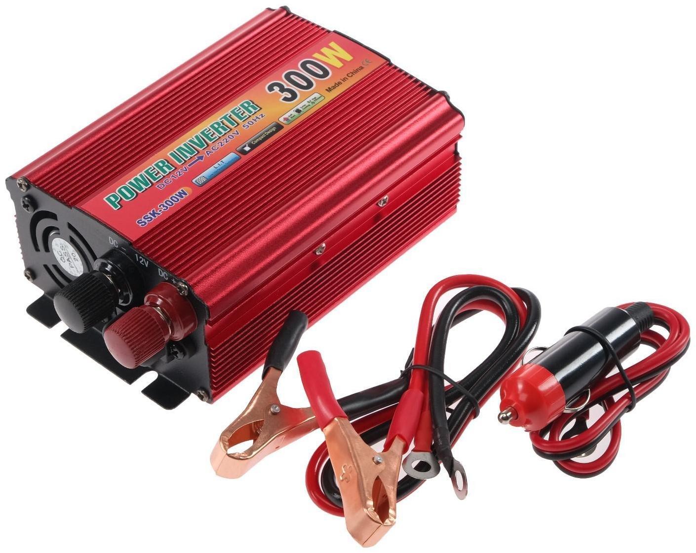 Преобразователь напряжения 12/220 В, 300 Вт, USB выход