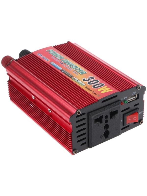 Преобразователь напряжения 12/220 В, 300 Вт, USB выход