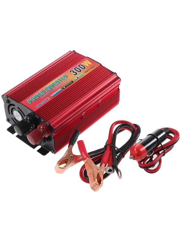 Преобразователь напряжения 12/220 В, 300 Вт, USB выход