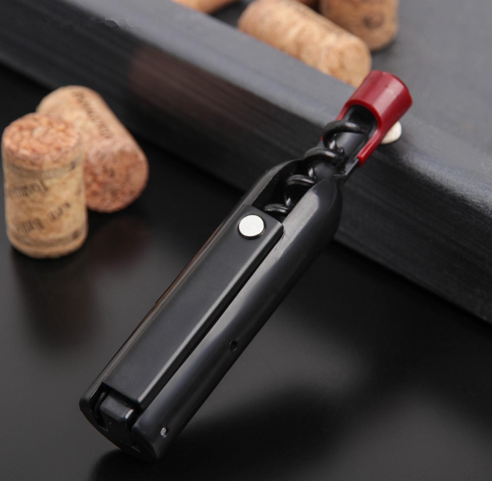 Штопор Доляна «Бутылка», 12×2,5 см, цвет чёрный