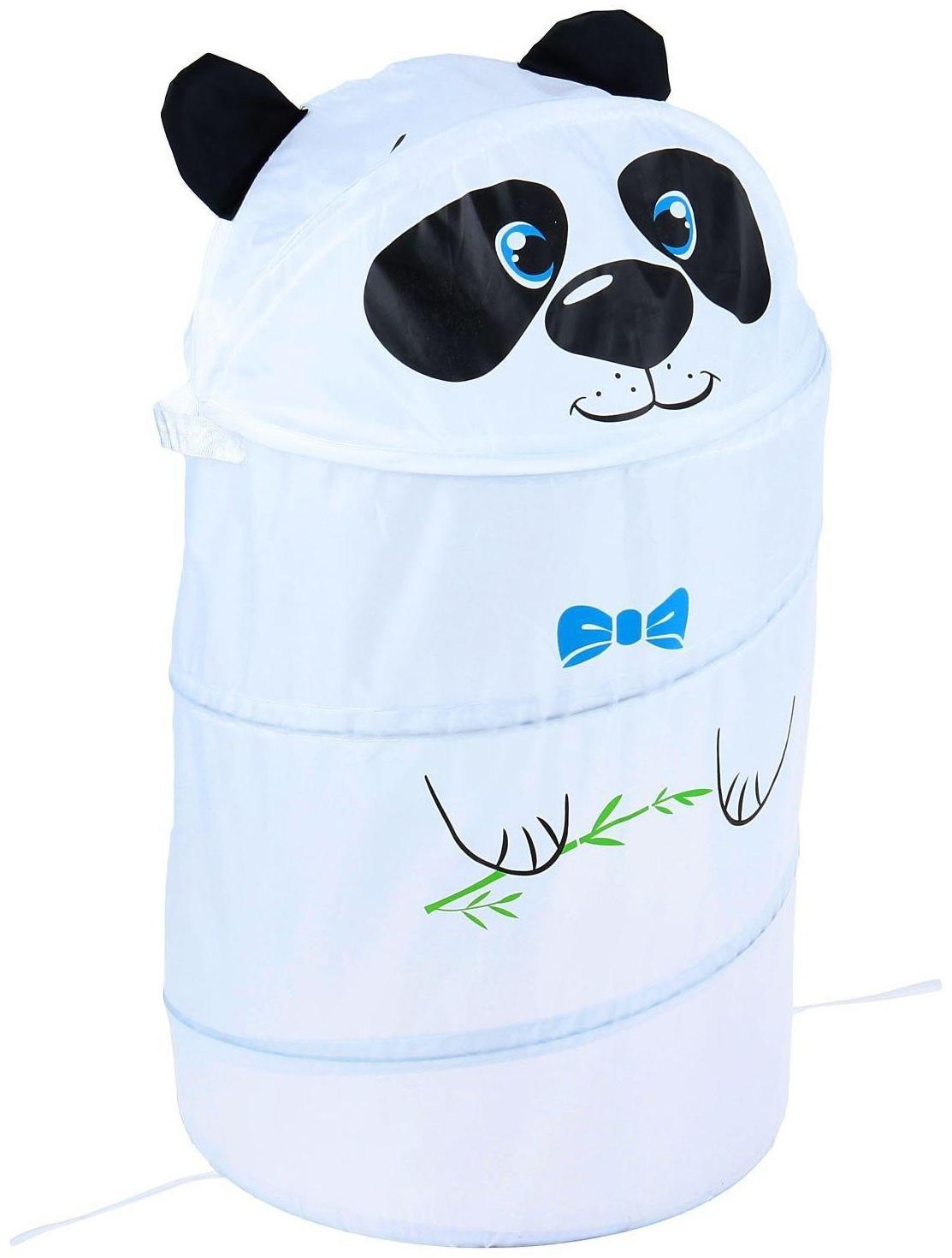 Корзина для игрушек «Панда» с ручками, 33,7 × 33,7 × 55 см