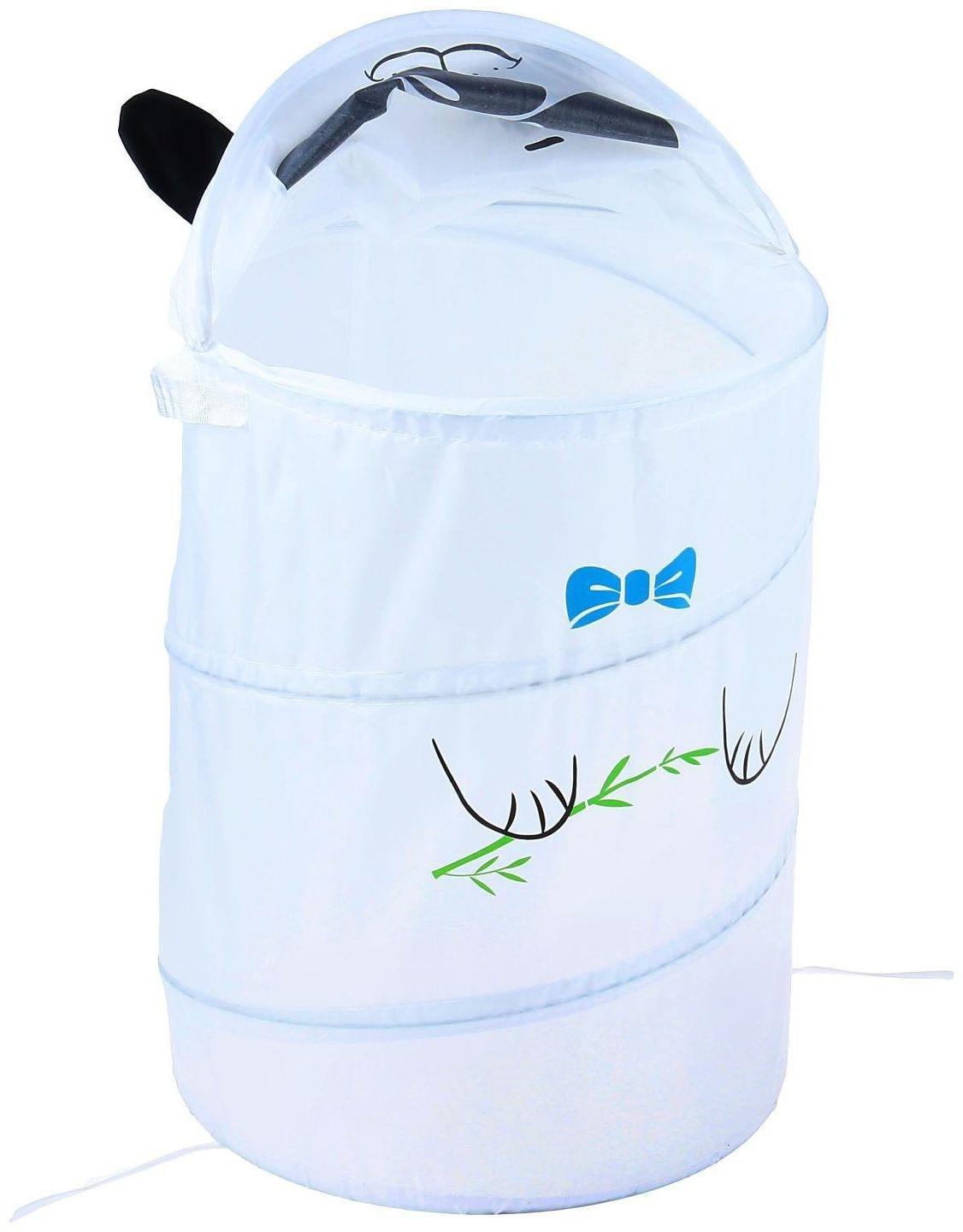 Корзина для игрушек «Панда» с ручками, 33,7 × 33,7 × 55 см