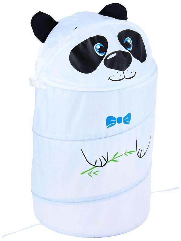 Корзина для игрушек «Панда» с ручками, 33,7 × 33,7 × 55 см