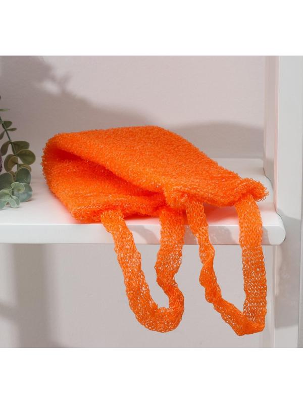 Мочалка для тела Доляна «Банная», длинная, 13×42 см, цвет МИКС