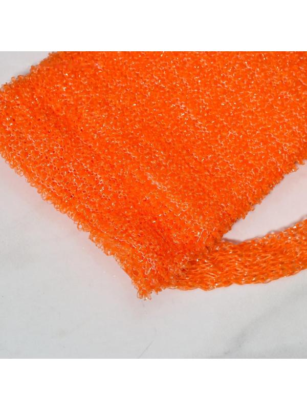 Мочалка для тела Доляна «Банная», длинная, 13×42 см, цвет МИКС