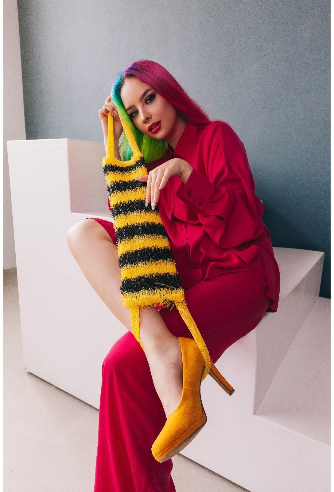 Мочалка для тела Доляна «Пчёлка», 12×45 см