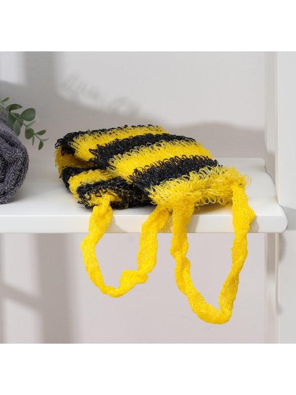 Мочалка для тела Доляна «Пчёлка», 12×45 см