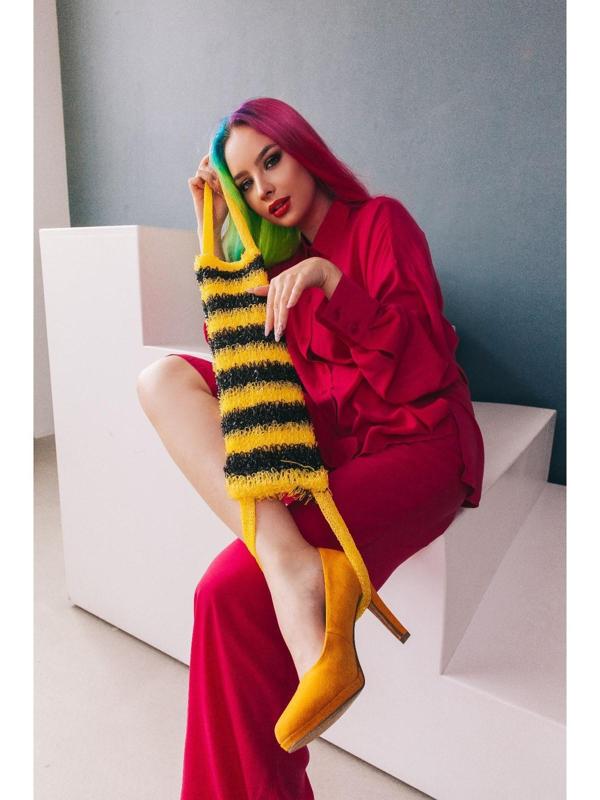 Мочалка для тела Доляна «Пчёлка», 12×45 см