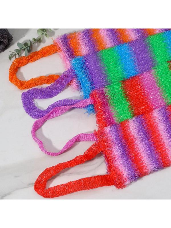 Мочалка для тела Доляна «Радуга», 12×45 см, цвет МИКС