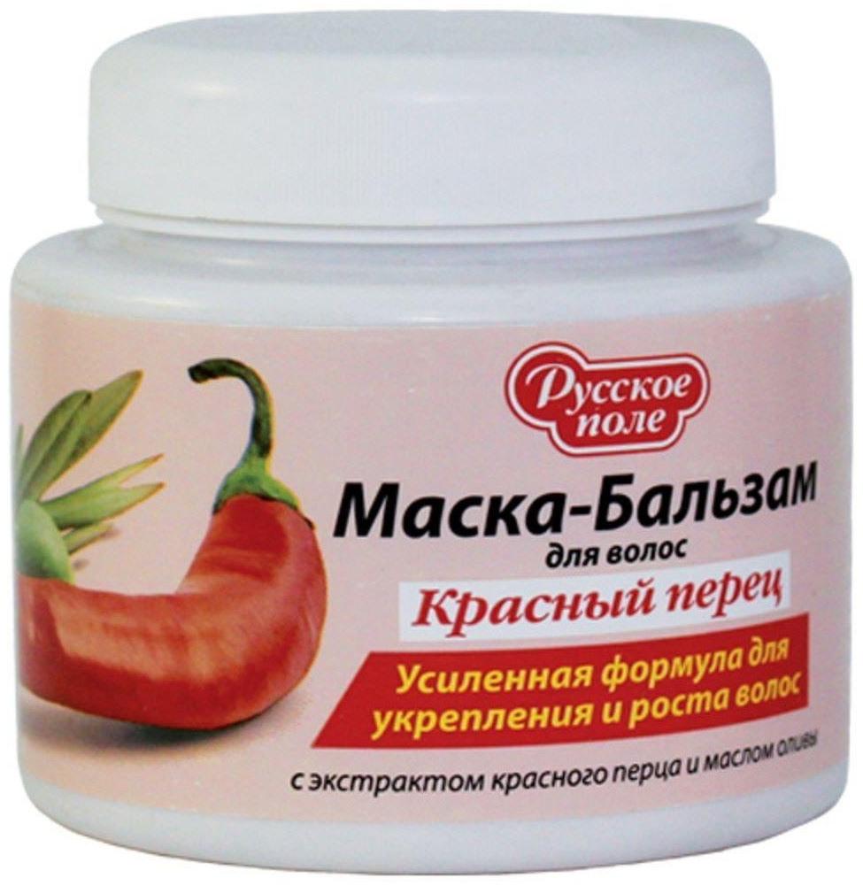 Маска-бальзам для укрепления и роста волос «Русское поле» красный перец, усиленная формула, 280 мл