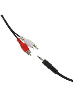 Кабель-переходник аудио Cablexpert CCA-458, Jack 3.5 мм(m)-2xRCA(m), 1.5 м, черный