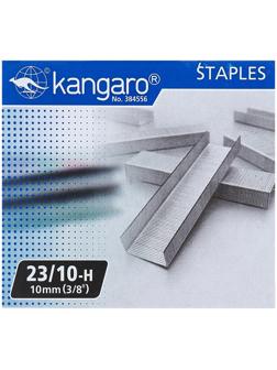 Скобы для степлера мощного №23/10 Kangaro, высококачественная сталь, 1000 штук