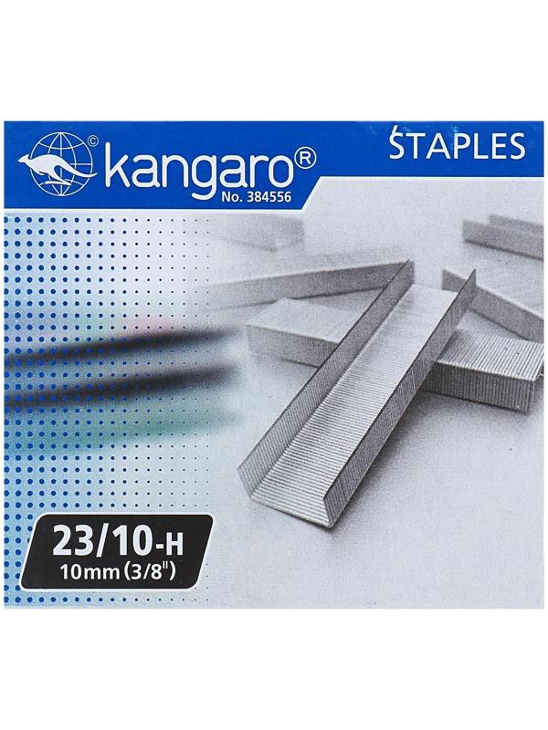 Скобы для степлера мощного №23/10 Kangaro, высококачественная сталь, 1000 штук
