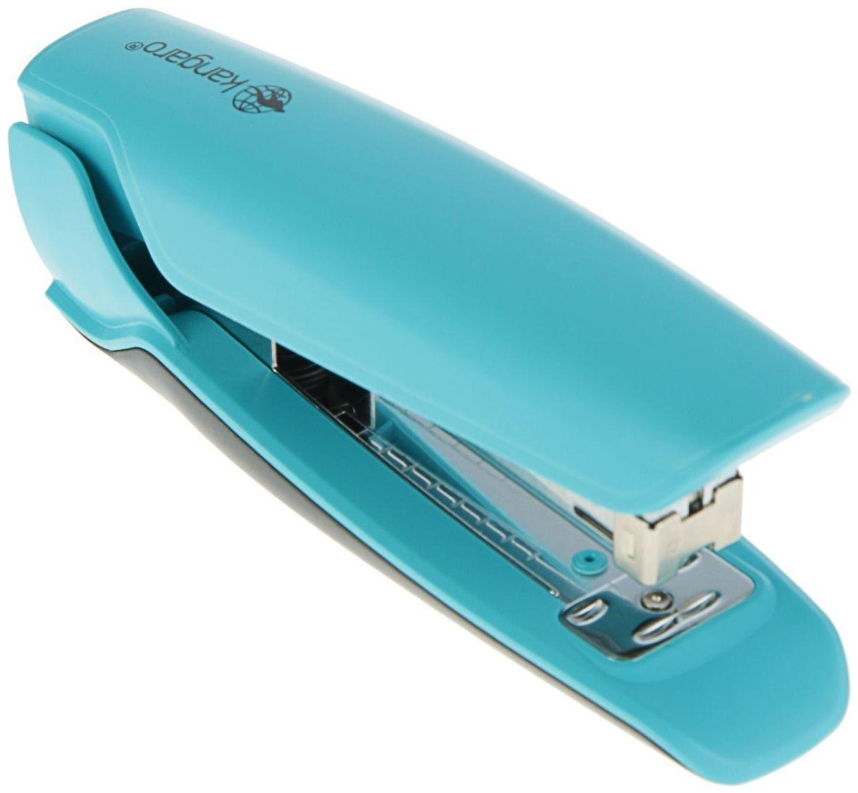 Степлер до 30 листов, Kangaro Nowa-335, стальной механизм, подходит скоба №24/6 и 26/6, бирюзовый