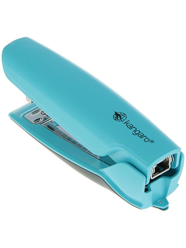 Степлер до 30 листов, Kangaro Nowa-335, стальной механизм, подходит скоба №24/6 и 26/6, бирюзовый