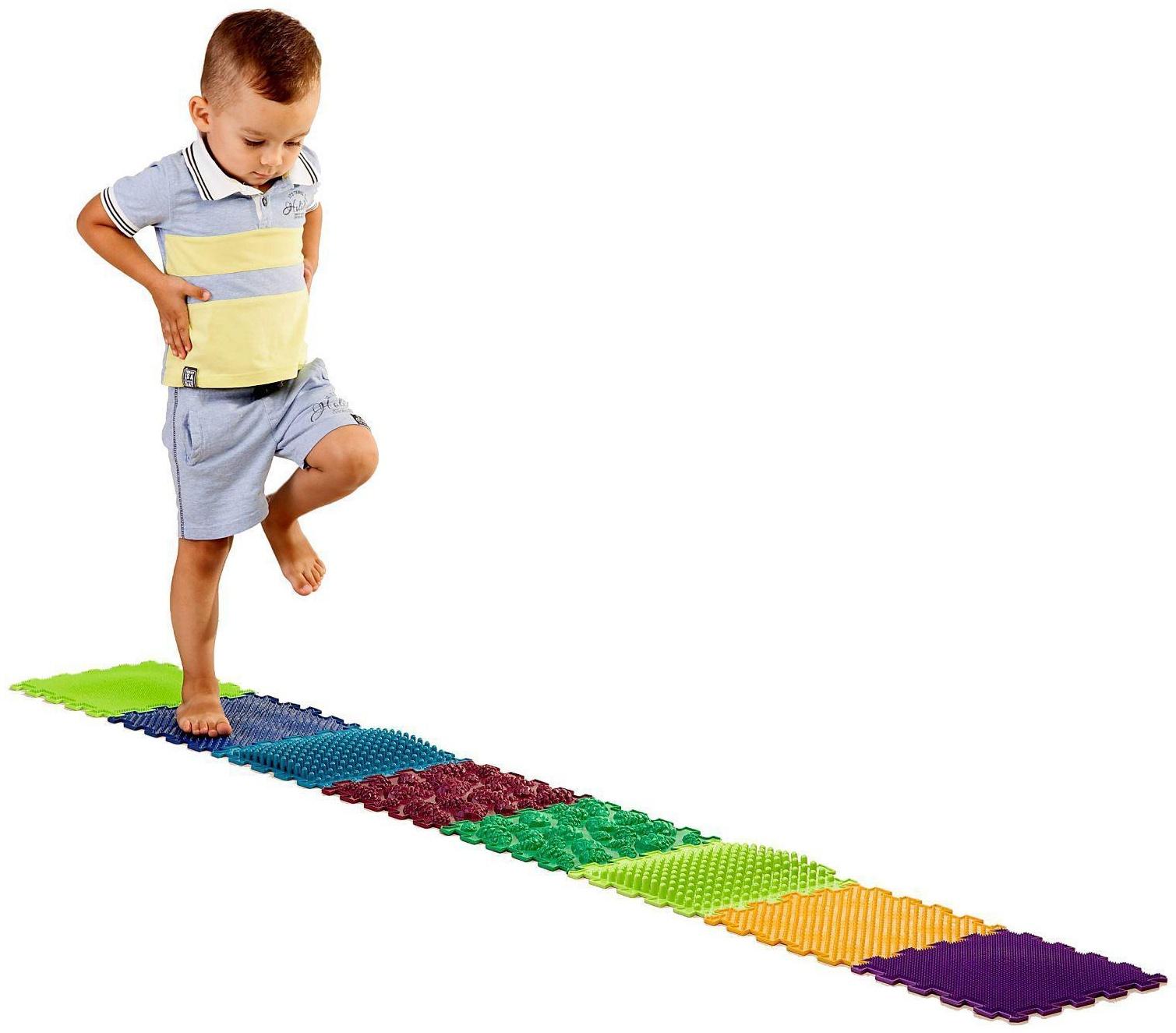 Модульный массажный коврик «Лес», 8 модулей, 4 вида, цвет МИКС