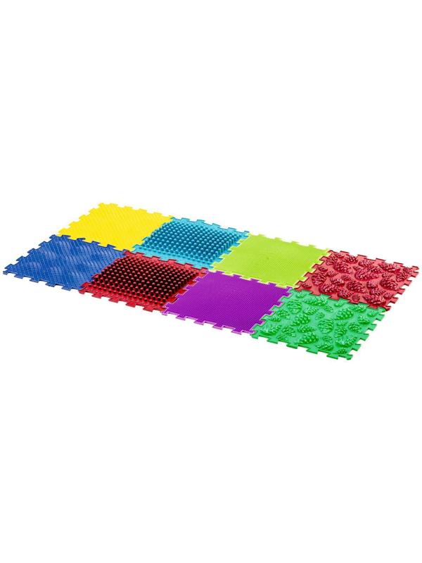 Модульный массажный коврик «Лес», 8 модулей, 4 вида, цвет МИКС