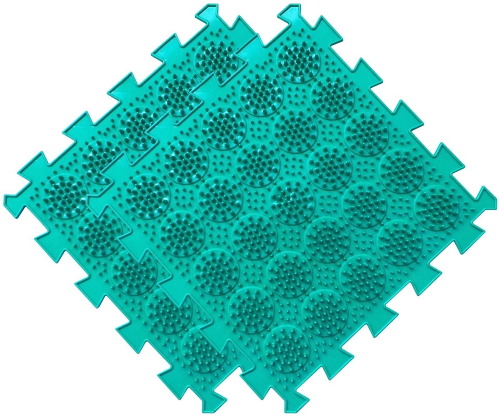 Модульный массажный коврик ОРТО ПАЗЛ «Ежики», 8 модулей, 4 вида, цвет МИКС