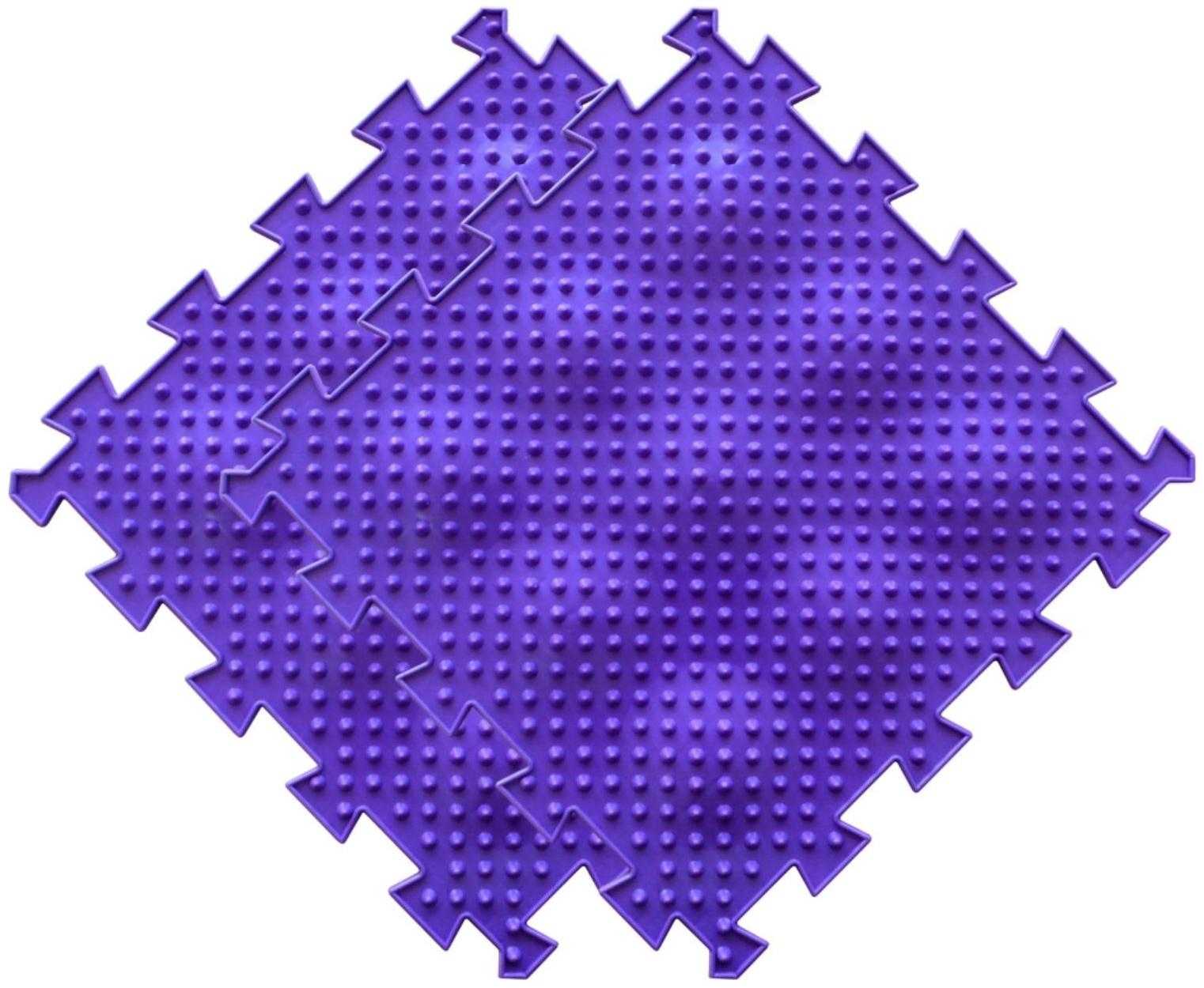 Модульный массажный коврик ОРТО ПАЗЛ «Ежики», 8 модулей, 4 вида, цвет МИКС