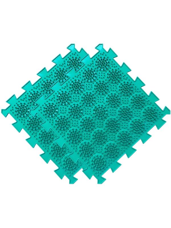 Модульный массажный коврик ОРТО ПАЗЛ «Ежики», 8 модулей, 4 вида, цвет МИКС