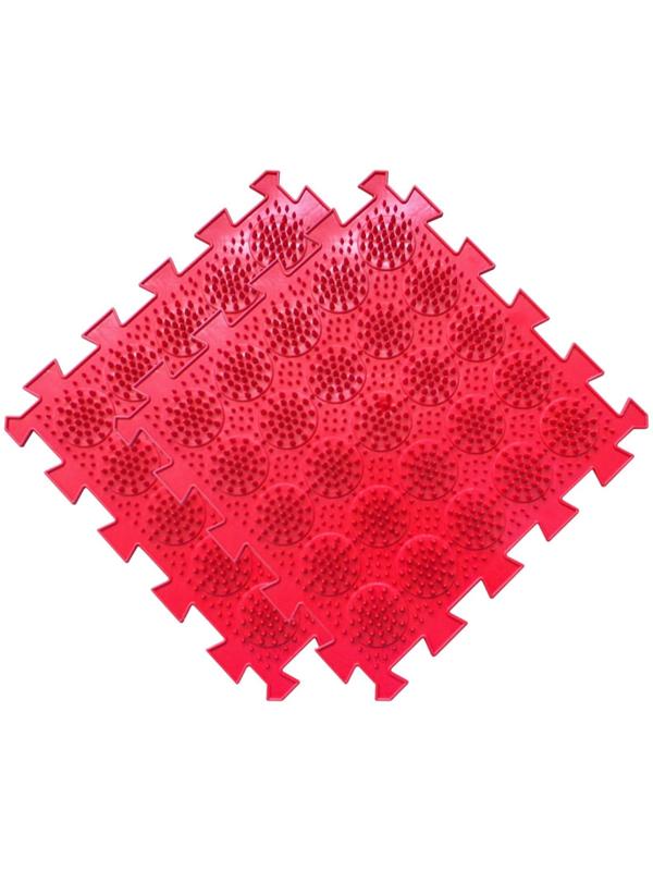 Модульный массажный коврик ОРТО ПАЗЛ «Ежики», 8 модулей, 4 вида, цвет МИКС
