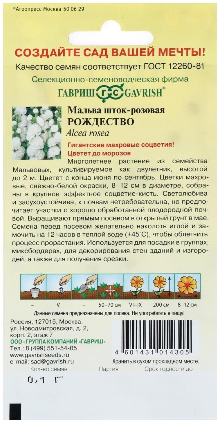 Семена цветов Мальва 