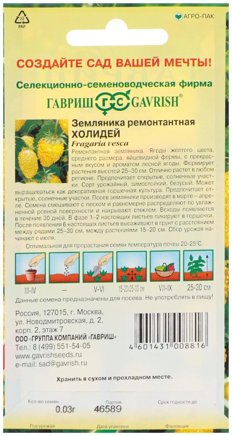 Семена Земляника 