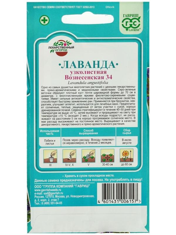 Семена Лаванда узколистная, 