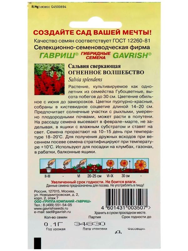 Семена цветов Сальвия 