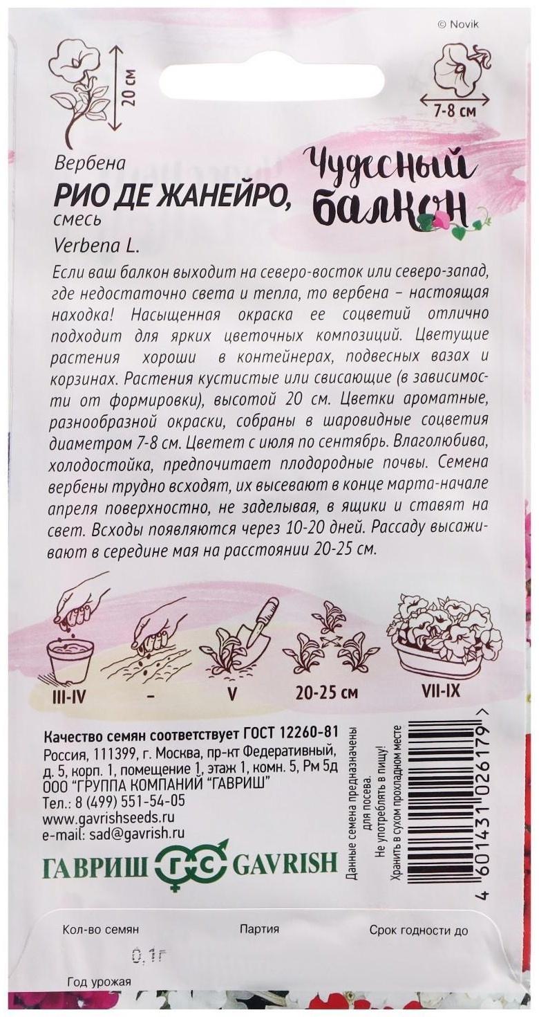 Семена цветов Вербена 