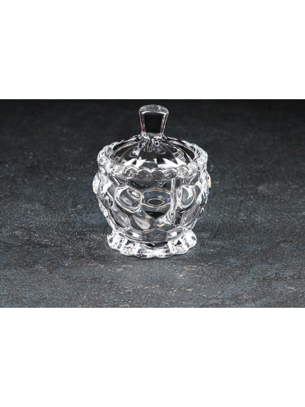 Сахарница стеклянная Доляна «Гранатовый браслет», 180 мл, 8,5×10 см