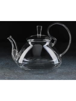 Чайник стеклянный заварочный Magistro «Элегия», 1 л, 20,5×15×15 см, металлическое сито