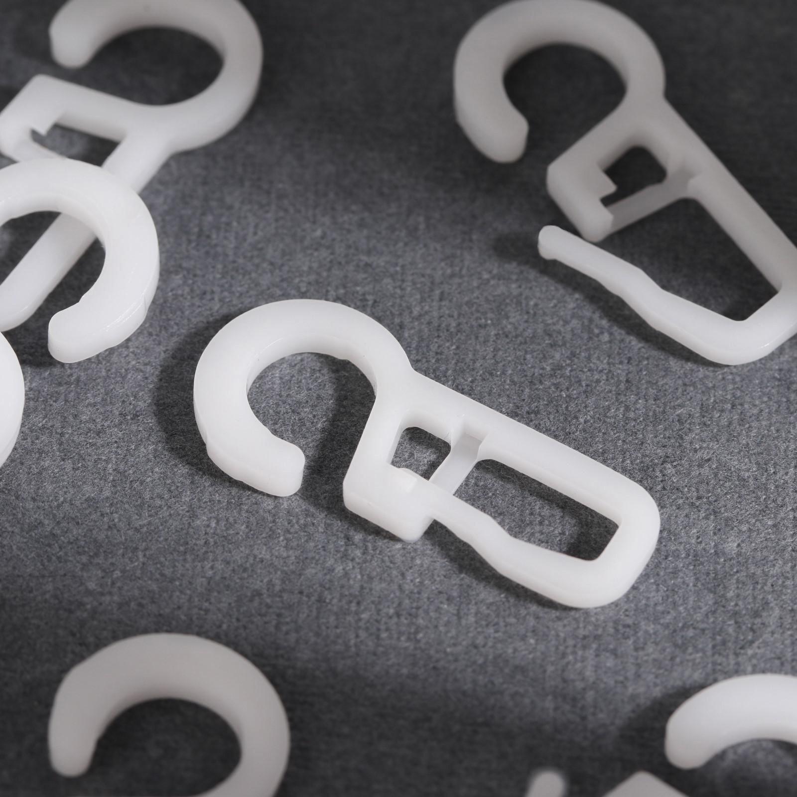 Крючок для штор на кольцо, 35 × 15 мм, цвет белый