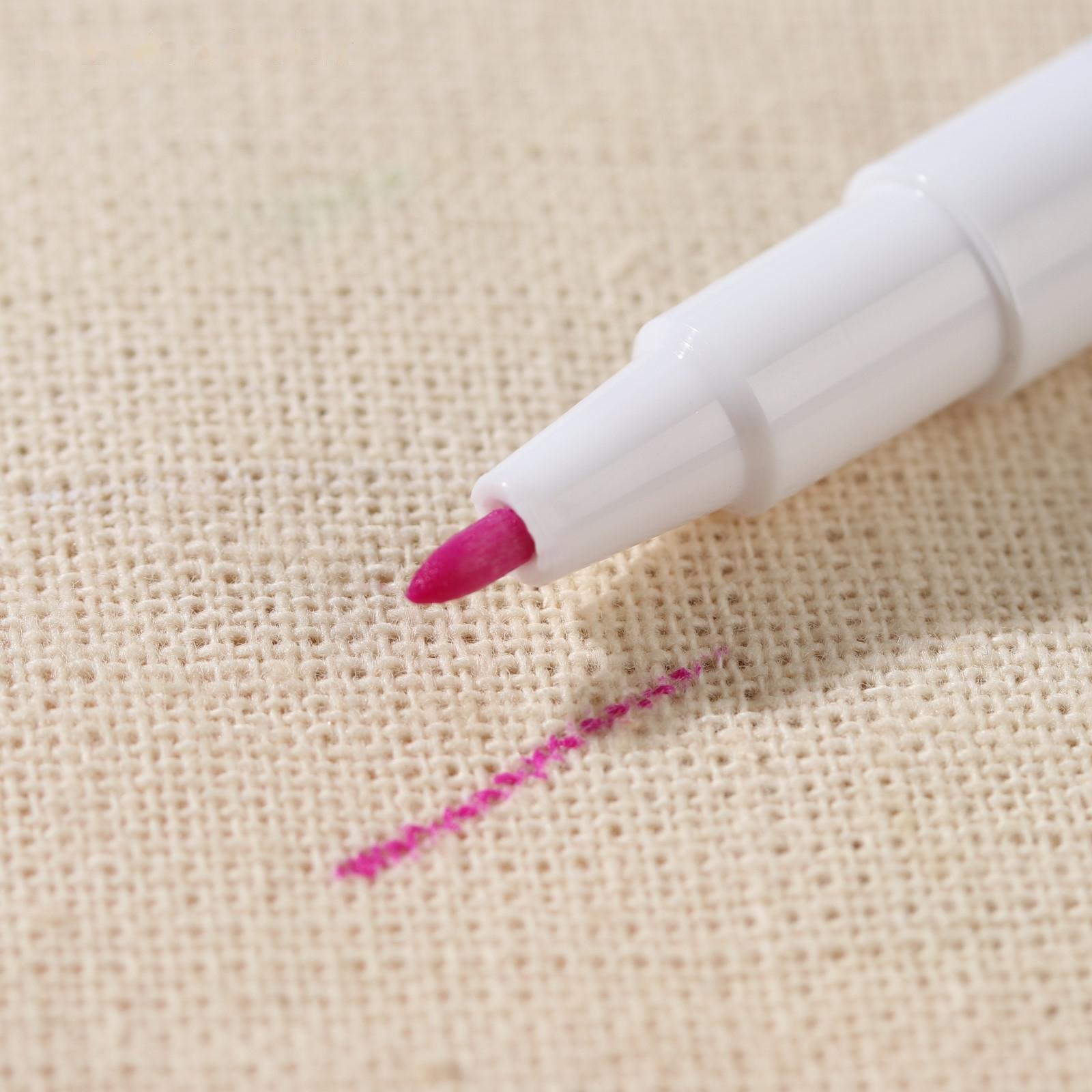 Маркер для ткани, самоисчезающий, с корректором, цвет розовый