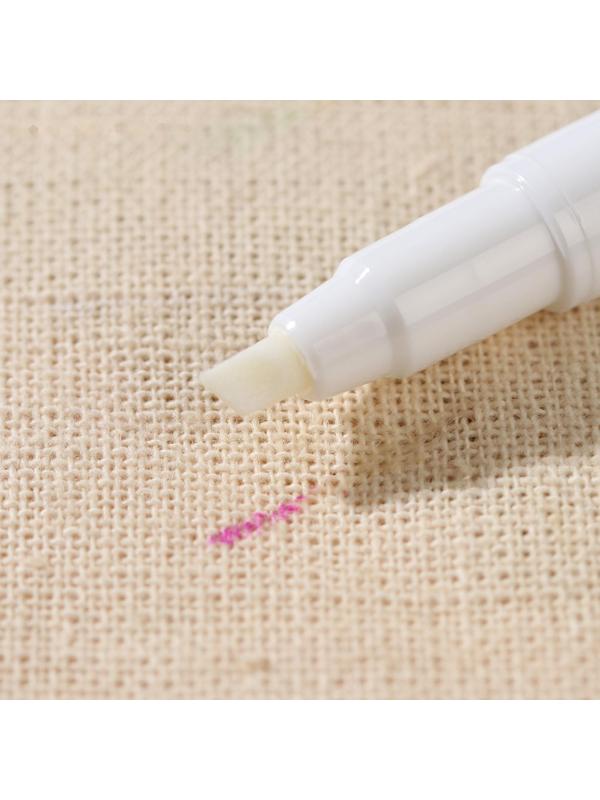 Маркер для ткани, самоисчезающий, с корректором, цвет розовый