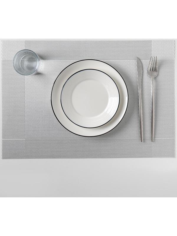 Салфетка сервировочная на стол «Шахматы», 45×30 см, цвет серый