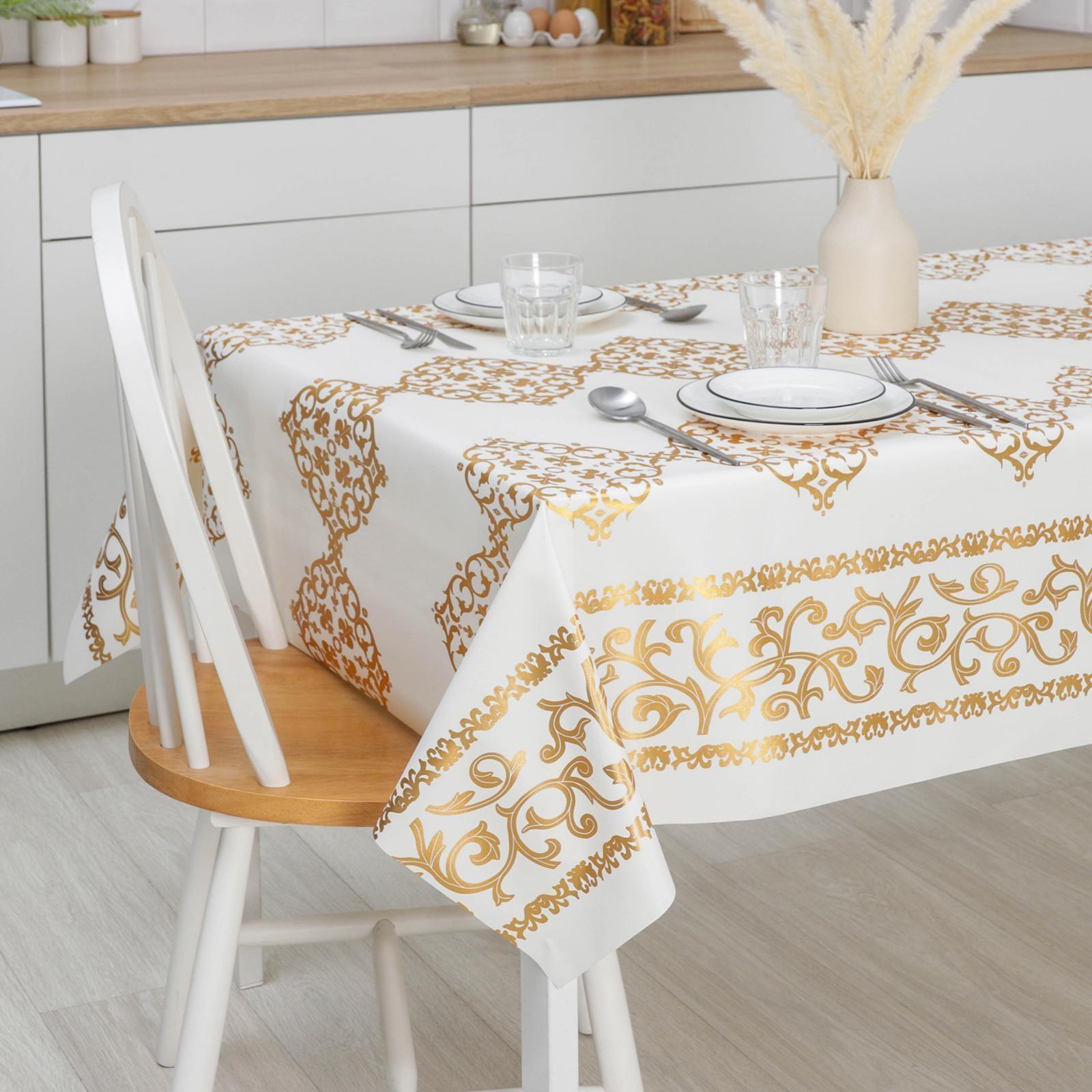 Клеёнка столовая на тканевой основе, ширина 137 см, рулон 20 метров