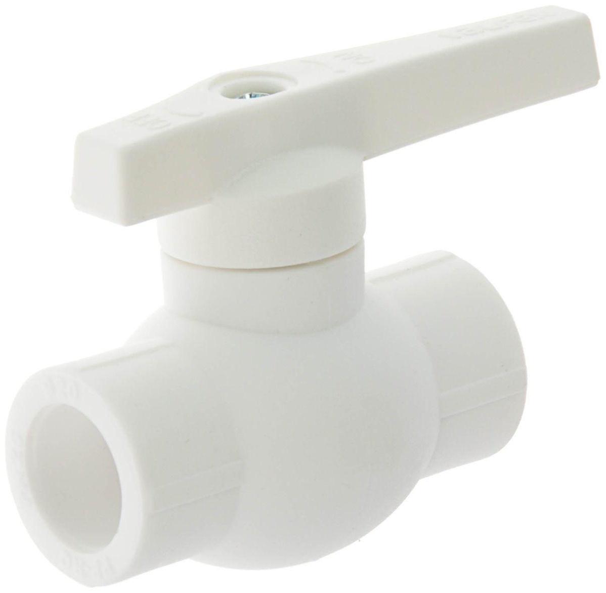 Кран шаровой VALFEX, полипропиленовый, с латунным шаром, d=20 мм