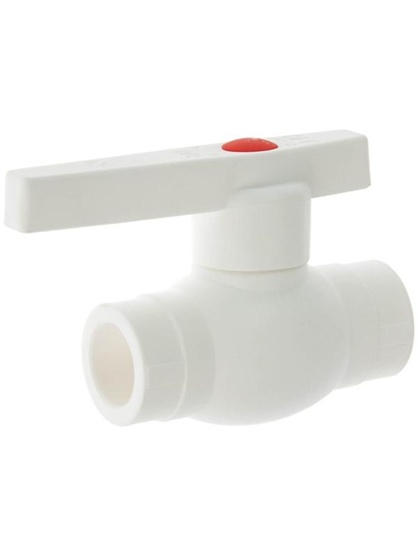 Кран VALFEX OPTIMA, полипропиленовый, со стальным омедненным шаром, d=20 мм