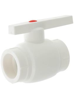 Кран VALFEX OPTIMA, полипропиленовый, со стальным омедненным шаром, d=40 мм