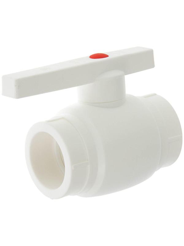 Кран VALFEX OPTIMA, полипропиленовый, со стальным омедненным шаром, d=40 мм