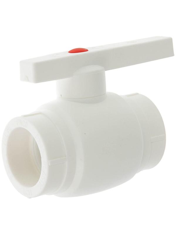 Кран VALFEX OPTIMA, полипропиленовый, со стальным омедненным шаром, d=40 мм