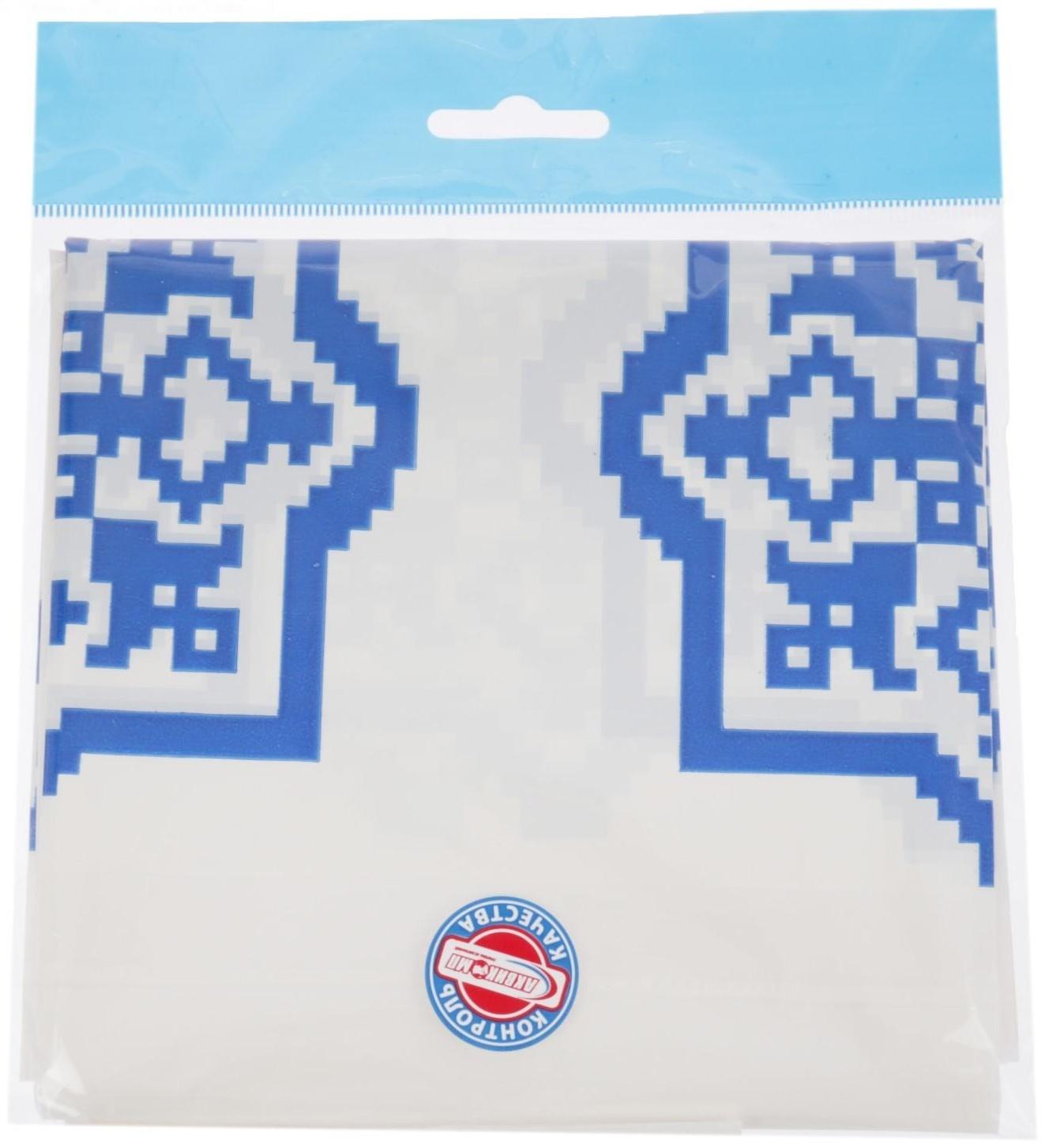 Скатерть без основы одноразовая «Русские узоры», 110×220 см