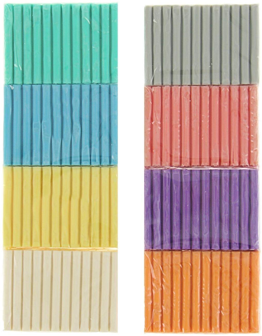 Пластилин мягкий Giotto Patplume Pastel (пищевые красители), 8 цветов по 33 г