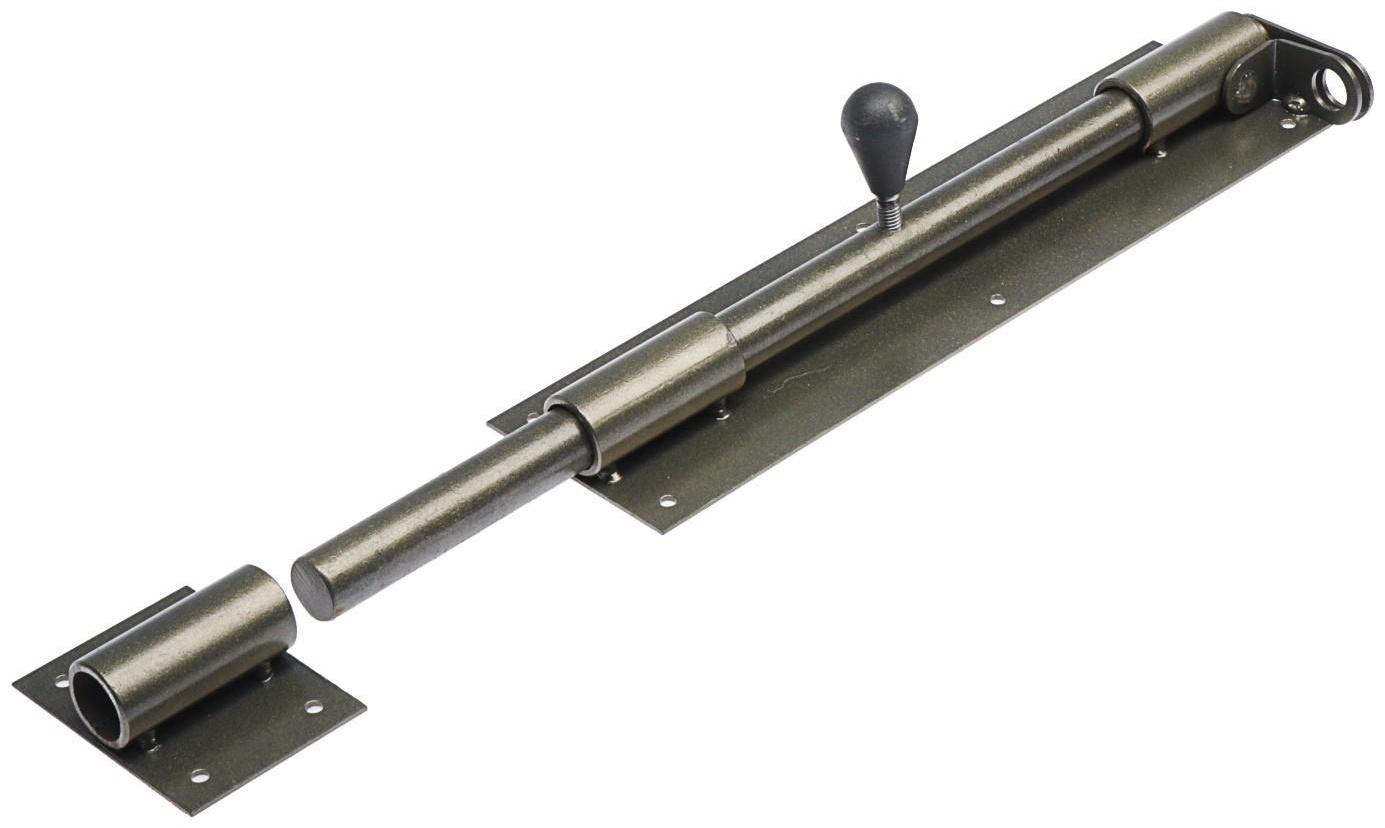 Засов гаражный 20х400, под замок, цвет микс