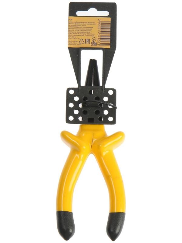 Длинногубцы диэлектрические ТУНДРА, изолирующие рукоятки из резины до 1000 В, 160 мм